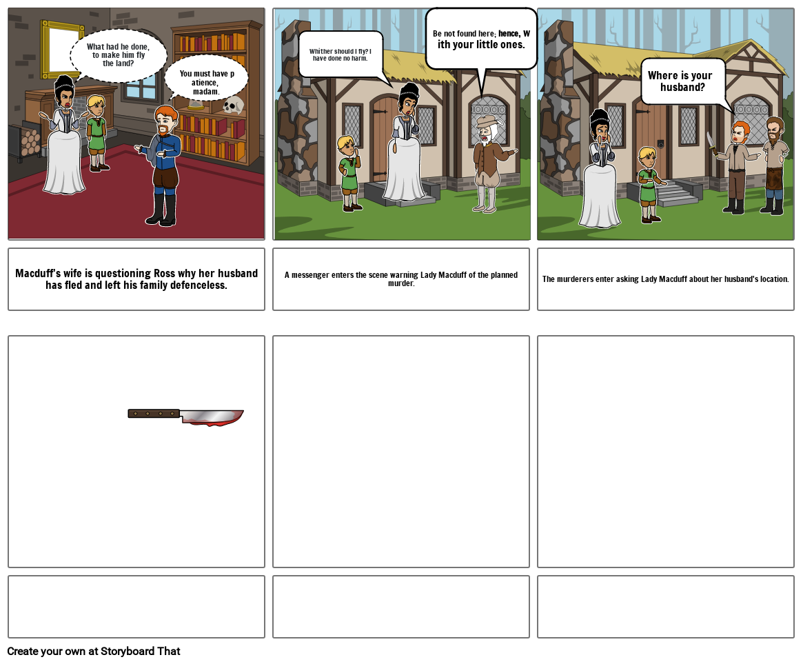 Macbeth Act Scene Storyboard By Akiv