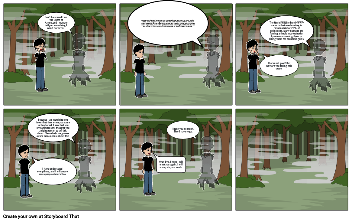 Conservation Of Plants And Animals Storyboard by akshit34