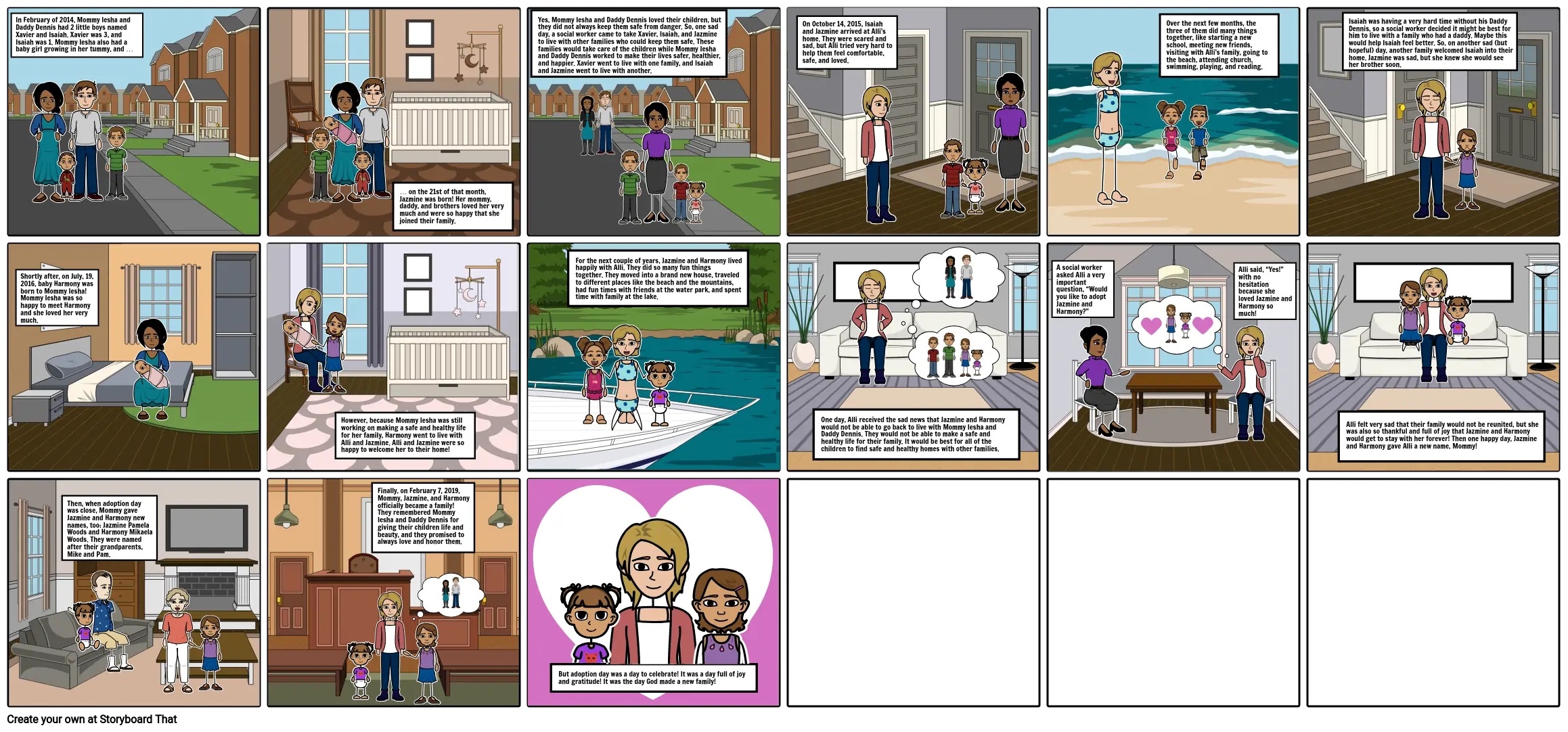 The Story of a Family Storyboard por aldoggfu01