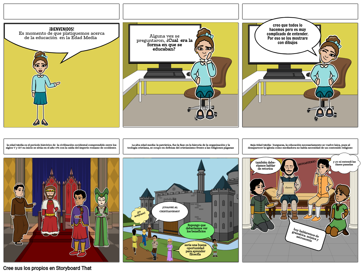 EducaciÓn En La Edad Media Storyboard By Alema24 6572