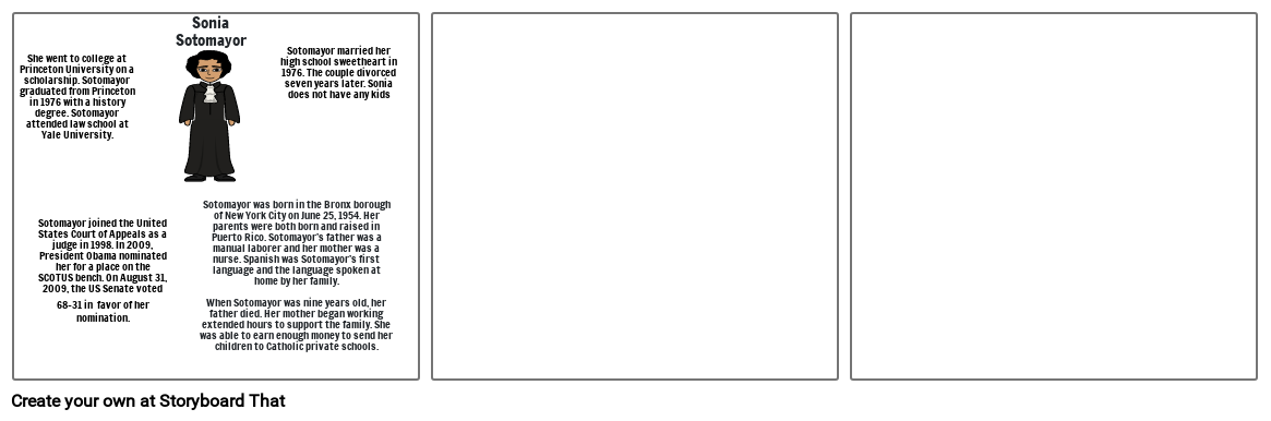 Sonia Sotomayor Storyboard by alexandermedireck