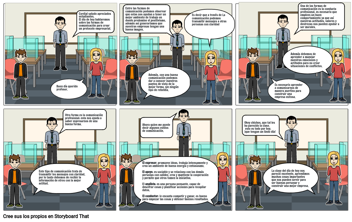 historieta protocolo empresarial Storyboard by alexanderquinteromoreno