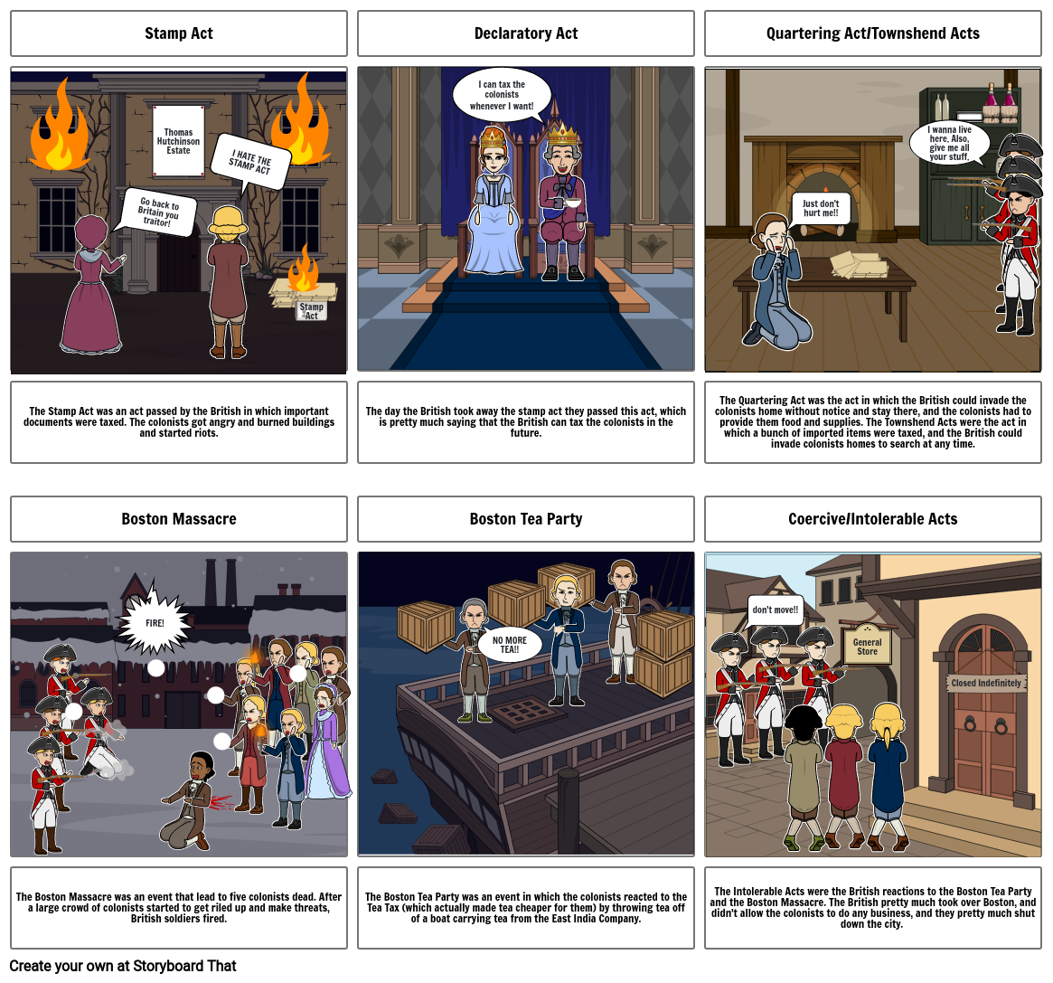 Causes Of The Revolution Storyboard By Alexhunterofartemis