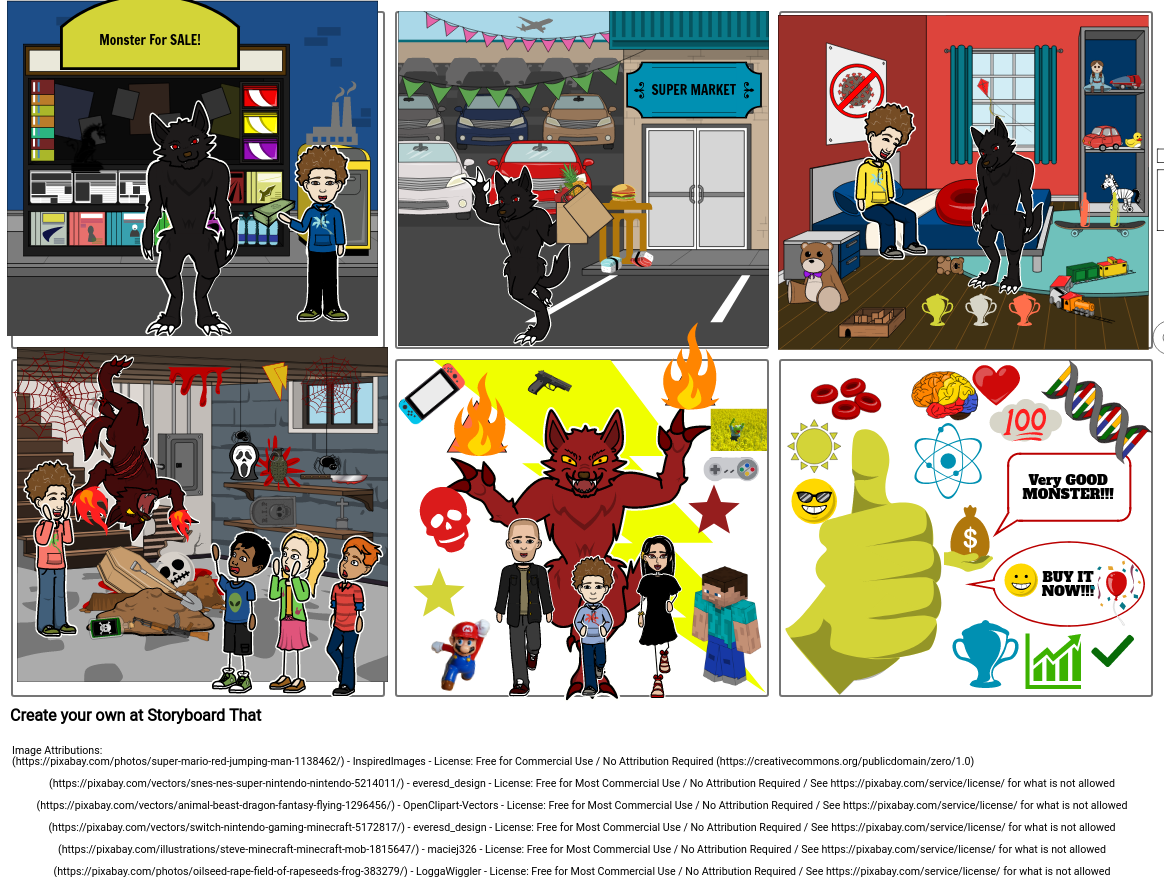 Monster Storyboard By Alihashem