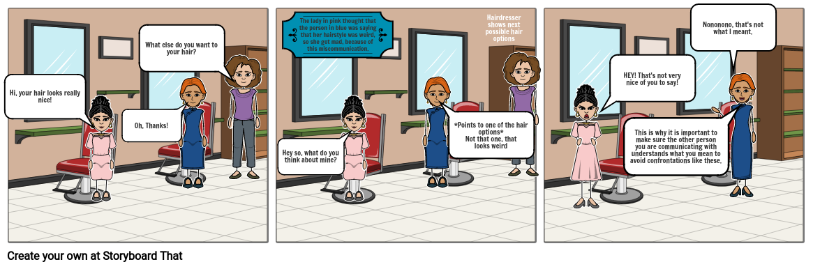 Comic strip on communication Storyboard by alina_zhu27