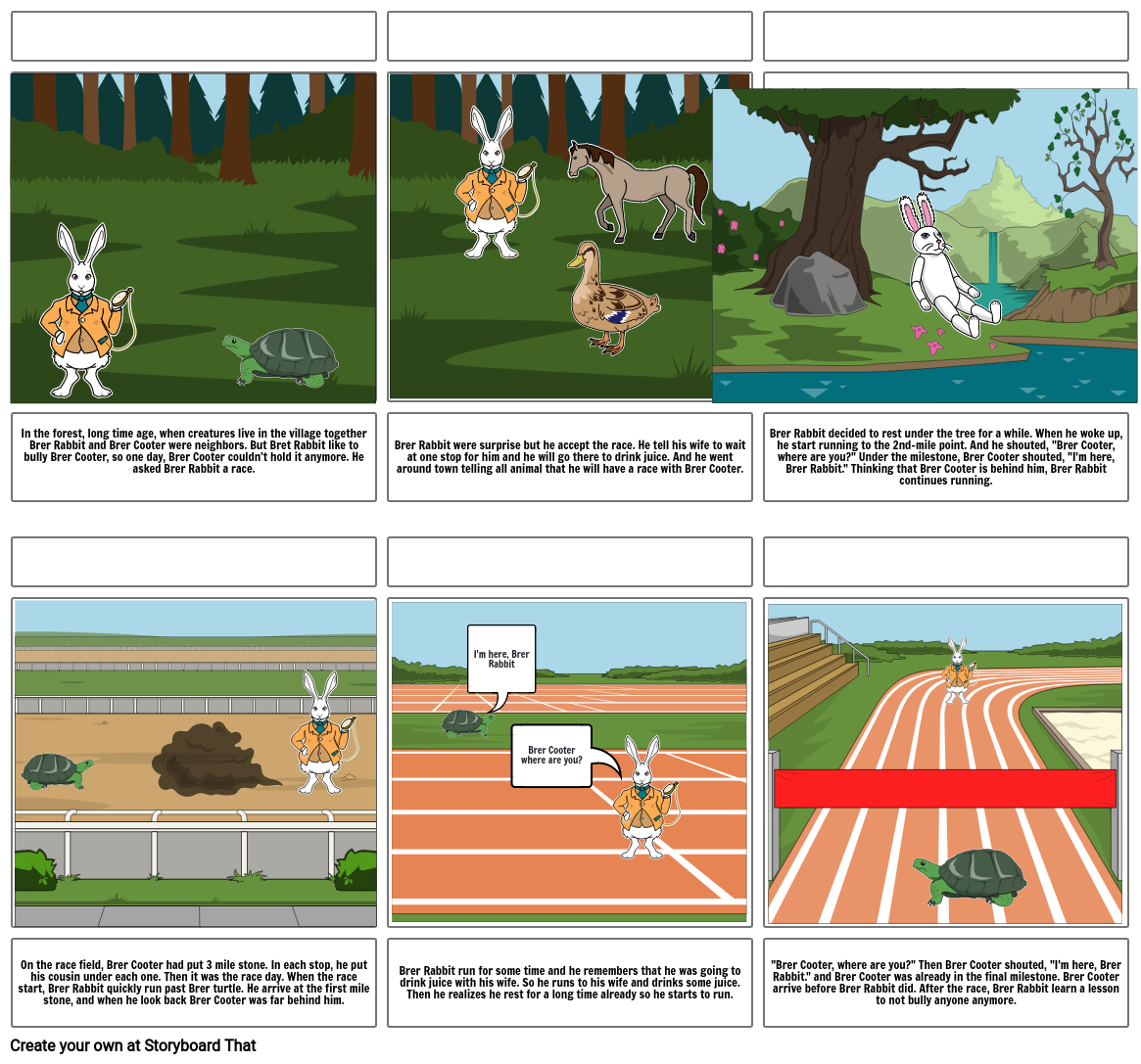 Brer Rabbit and Brer Cooter Storyboard by alissarin