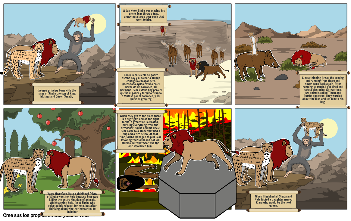 El rey leon Storyboard by allequation2703