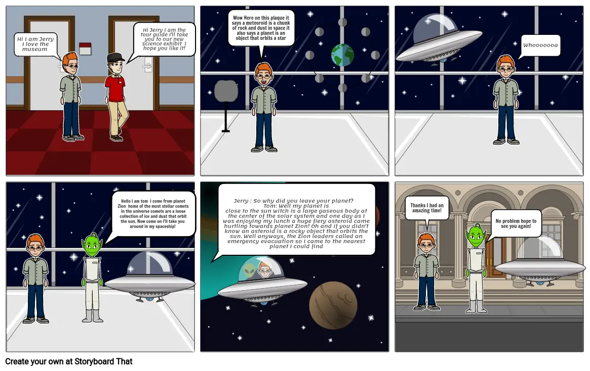 Science comic strip.