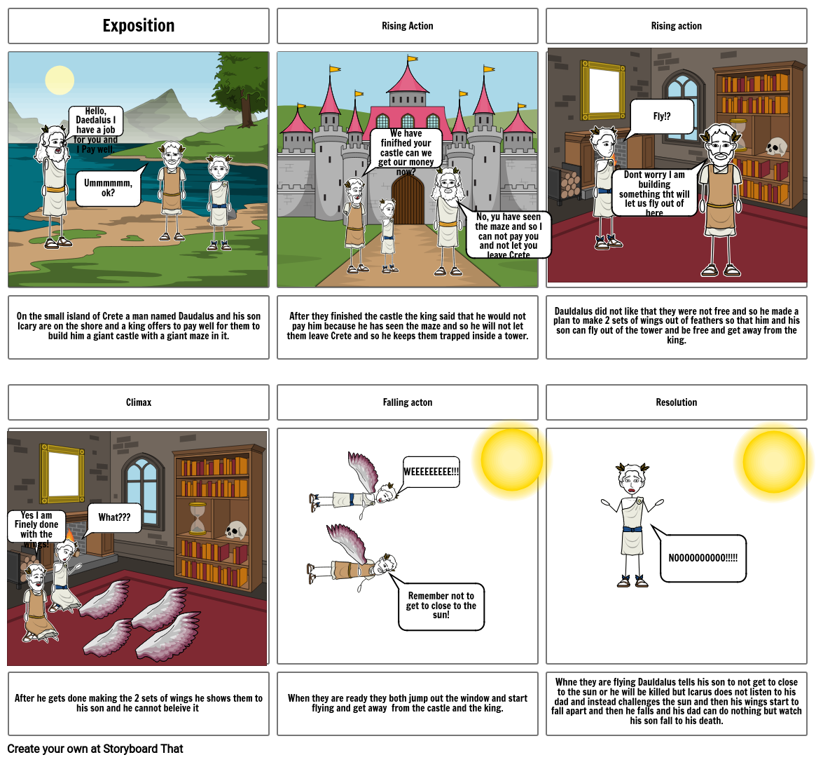 Daedalus And Icarus. Storyboard por along85033