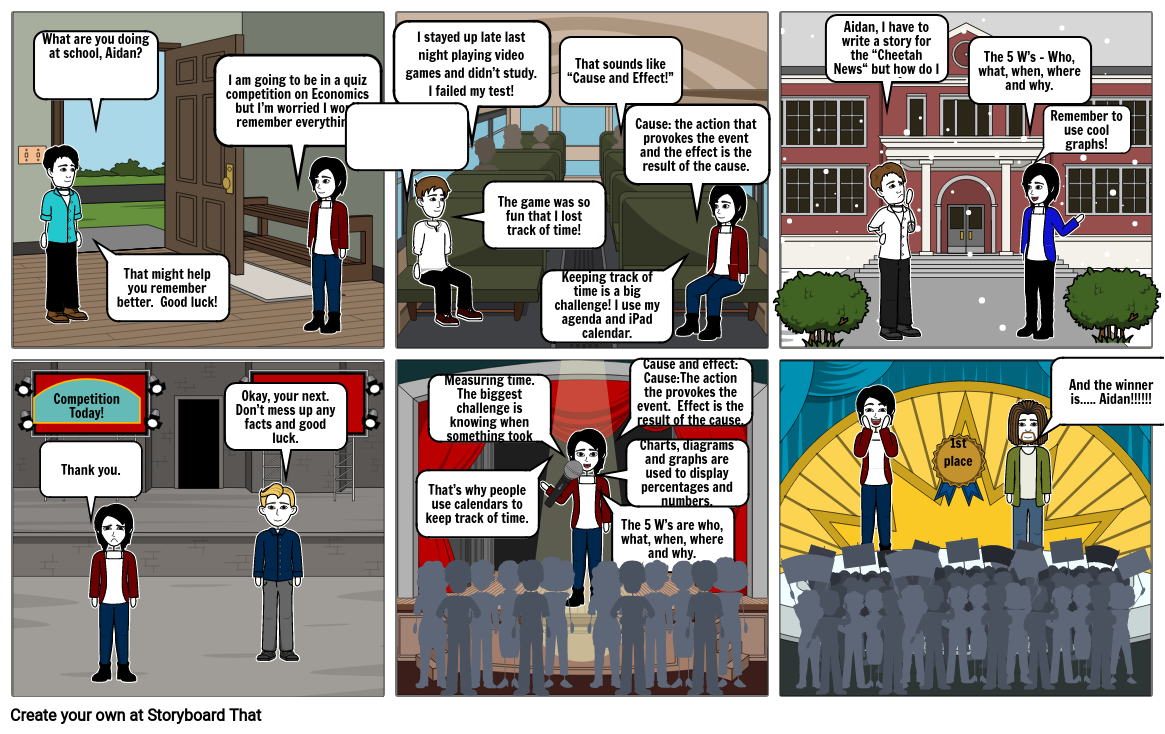 Comic Strip project 1 Storyboard by alopez2023