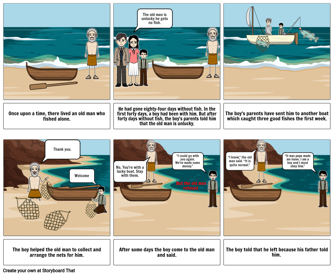 OLD MAN AND THE SEA Storyboard by alvin_is_cool
