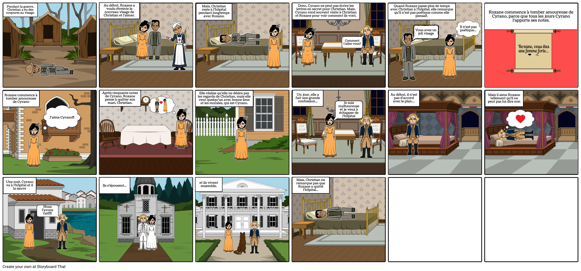 Cyrano de Bergerac Storyboard por alwright2018