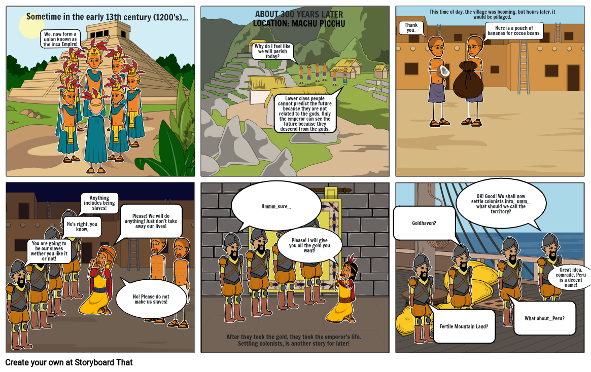 inca storyboard Storyboard by am295358