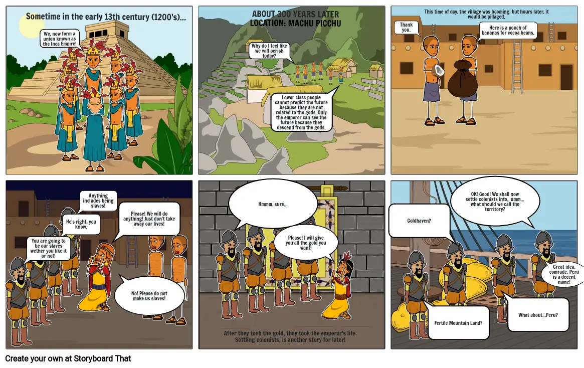 inca storyboard Storyboard by am295358