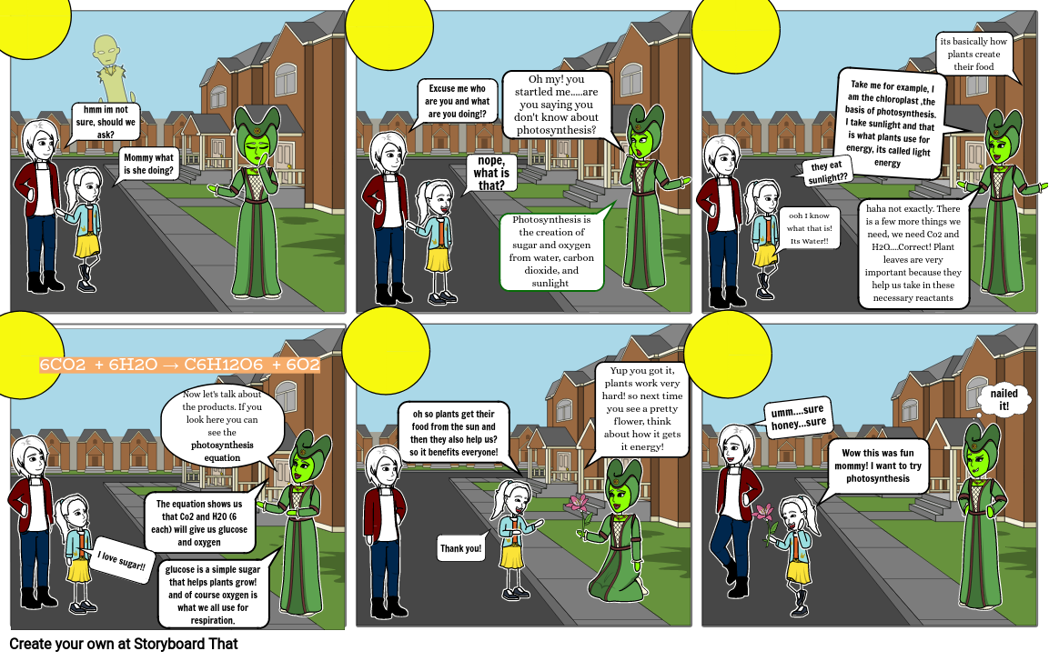 Photosynthesis Storyboard by aminah_a