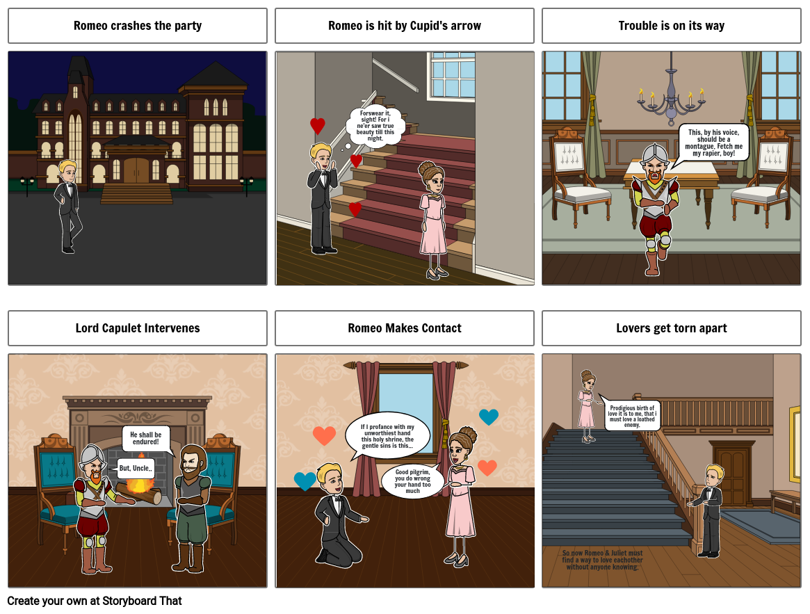 Romeo & Juliet Storyboard by amna_123