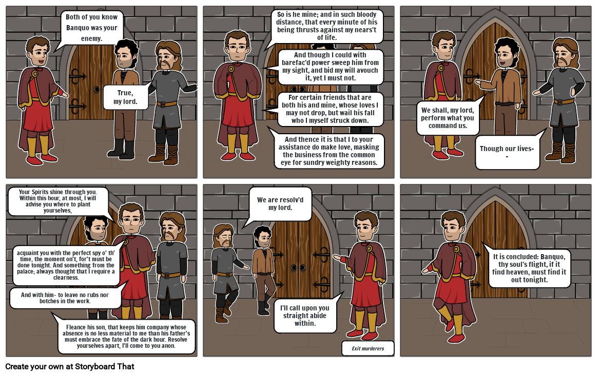 Macbeth: Act 3 Scene 1 Storyboard by amoracarrier