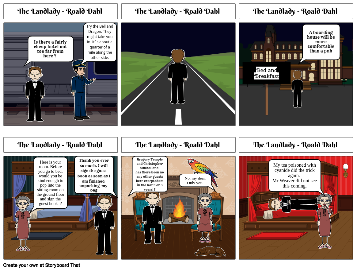 The Landlady Storyboard by amy_gabz