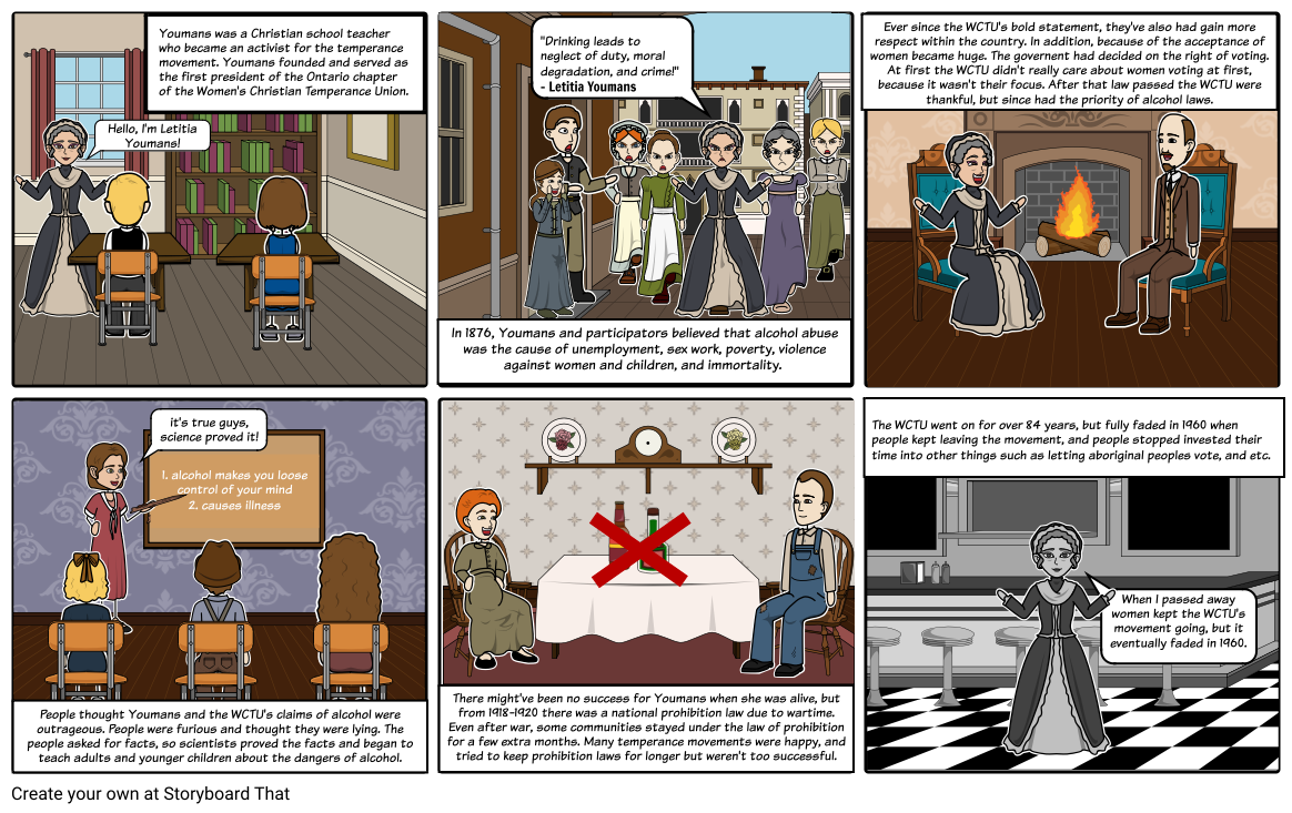 The Women's Christian Temperance Union Storyboard