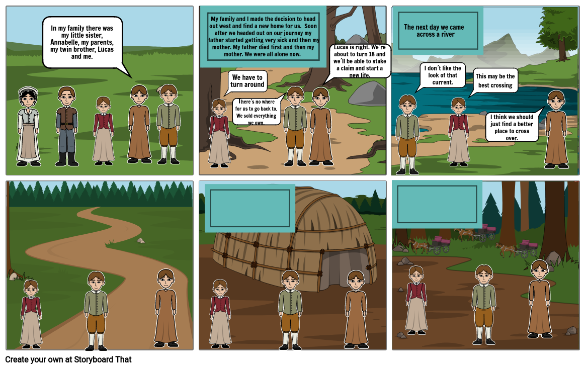 The Oregon Trail Adventure Storyboard por andrea1234