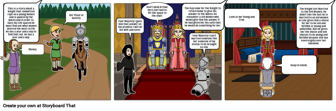 The Wife Of Bath's Tale Storyboard Storyboard by angrysniper356