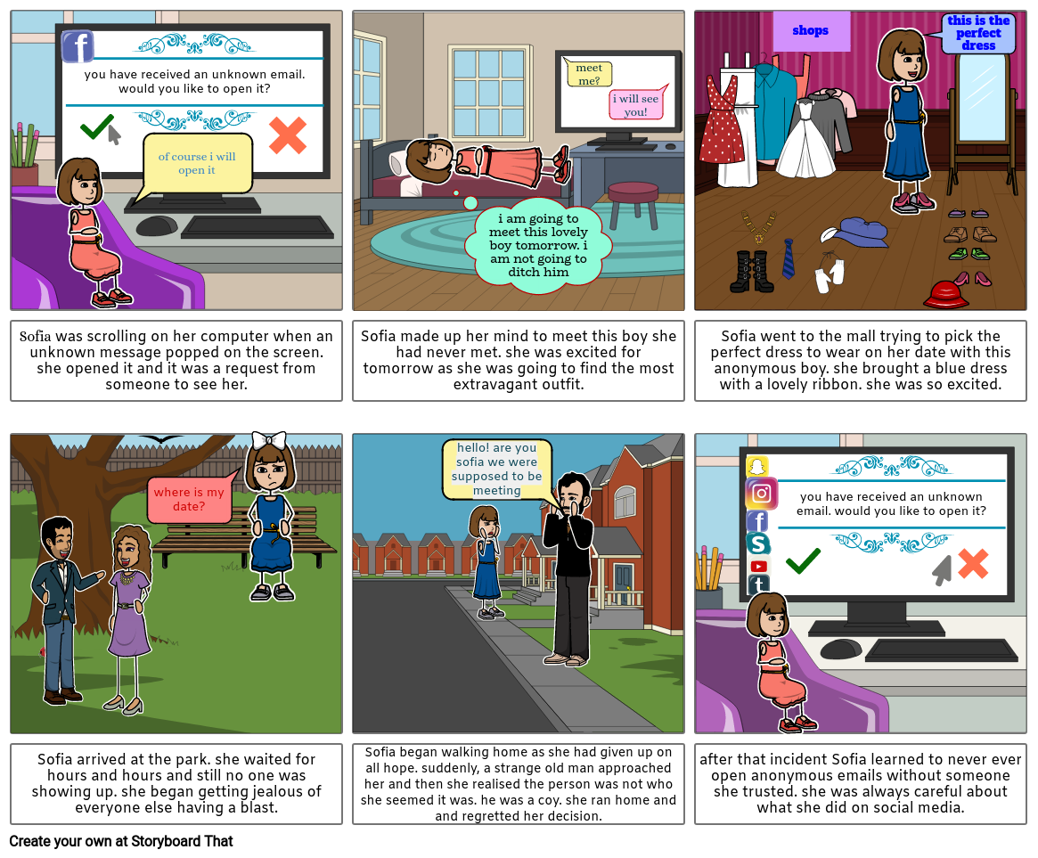 Safety Online Storyboard By Anisah17081