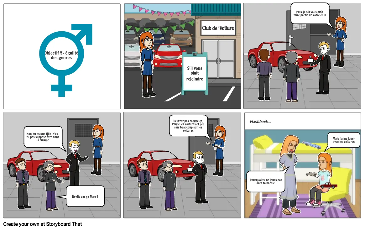 French Project - SDG Gender Equality comic