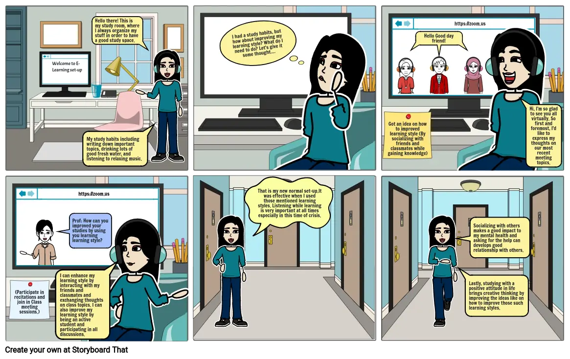 Activity 4- My Learning Style and Study Habits Comic Story