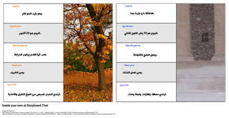 الطقس، الفصول، شهرين، نشاطات - وضع كل ذلك معا