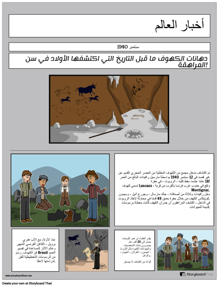 جريدة لوحات الكهوف البشرية المبكرة لاسكو