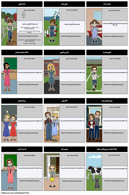 جسر إلى تيرابيثيا - مخطط توزيع الأحرف