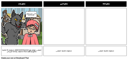 الرداء الأحمر والذئب هيكل قصيدة