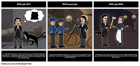 الصراع الأدبي في القطة السوداء