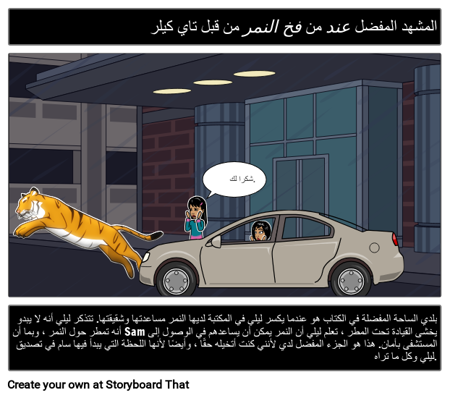 عندما تحاصر مشهد النمر المفضل