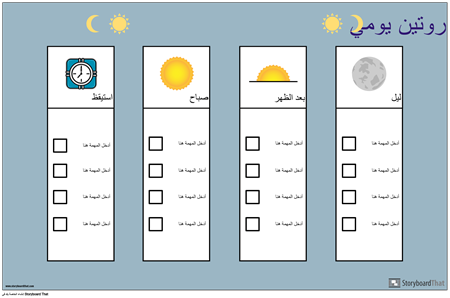 الرسم البياني اليومي الروتيني