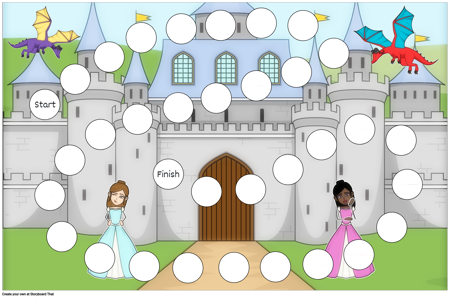 قالب لوحة لعبة حكاية خرافية