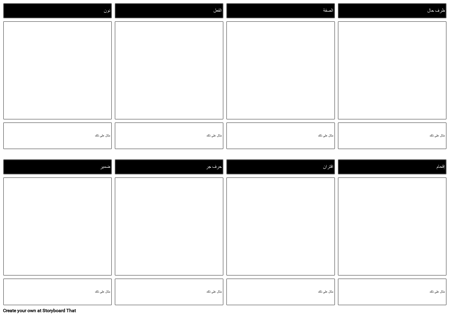 أجزاء من قالب القصة المصورة