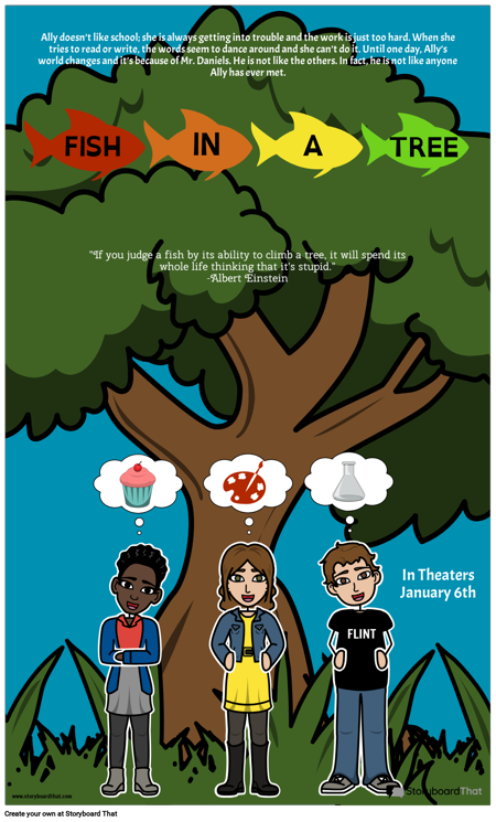 السمك في ملصق فيلم شجرة