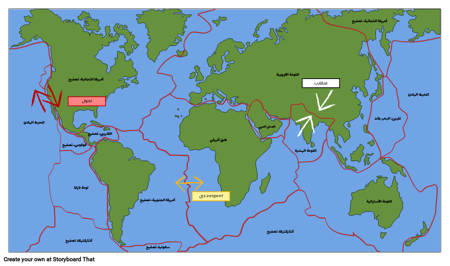 خريطة اللوحة التكتونية