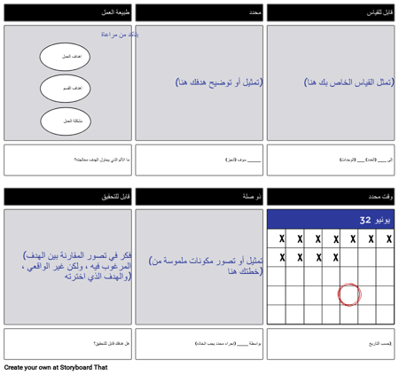 قالب الأهداف الذكية