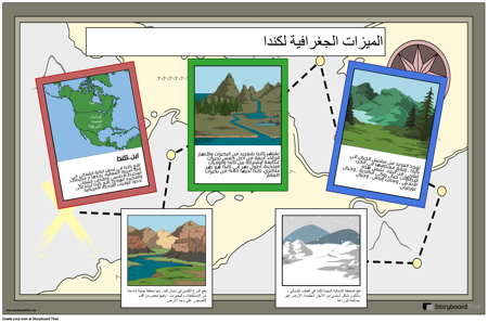 كندا جغرافية ملصق