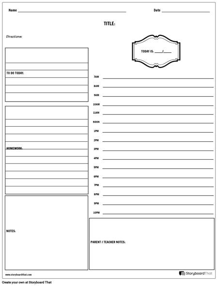 الجدول اليومي