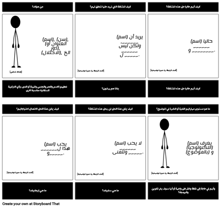 قالب شخصية - 6 خلايا