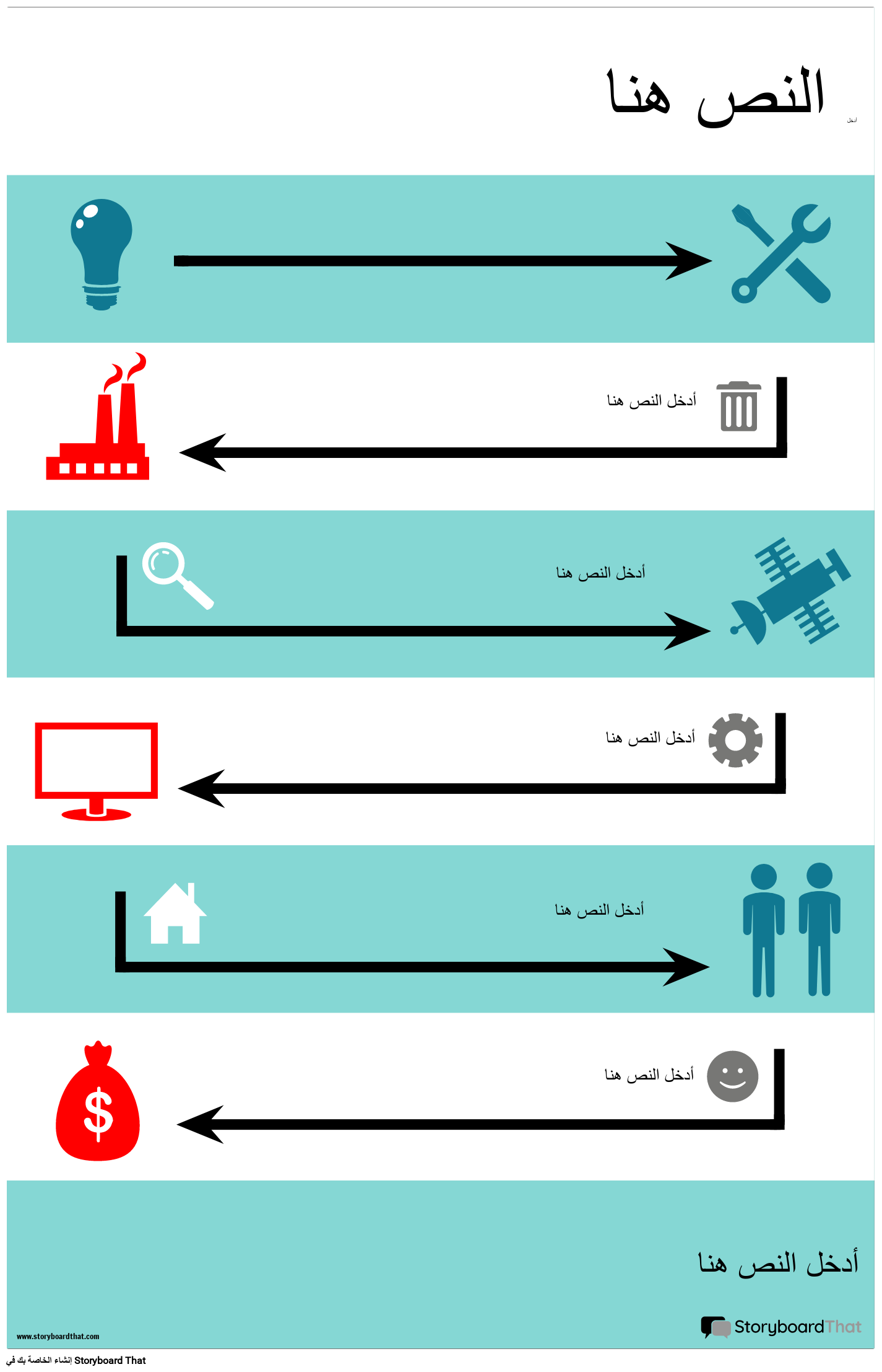 عملية Infographic القصة المصورة من قبل Ar Examples