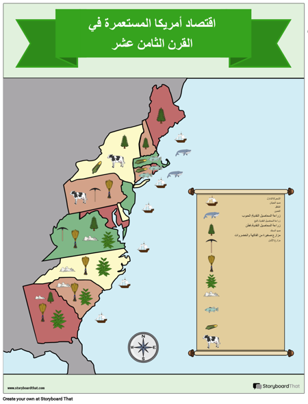 13 خريطة اقتصاد المستعمرات