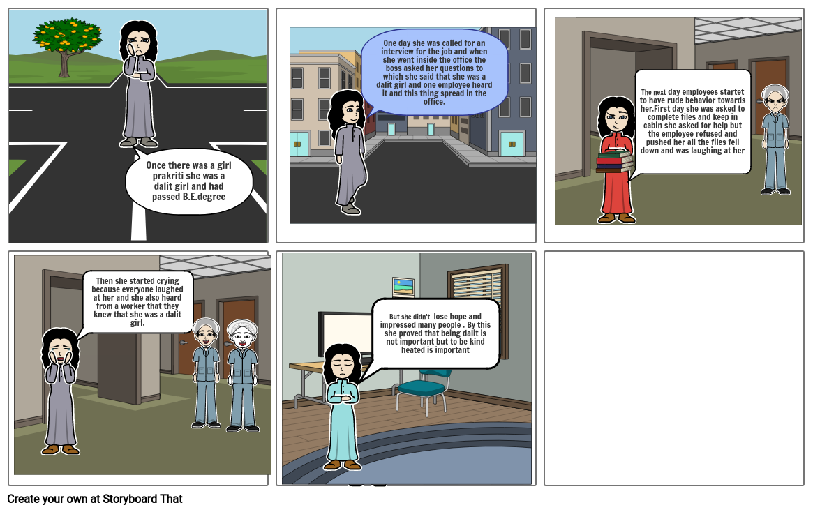 Story On Diversity And Discrimination Storyboard 7801