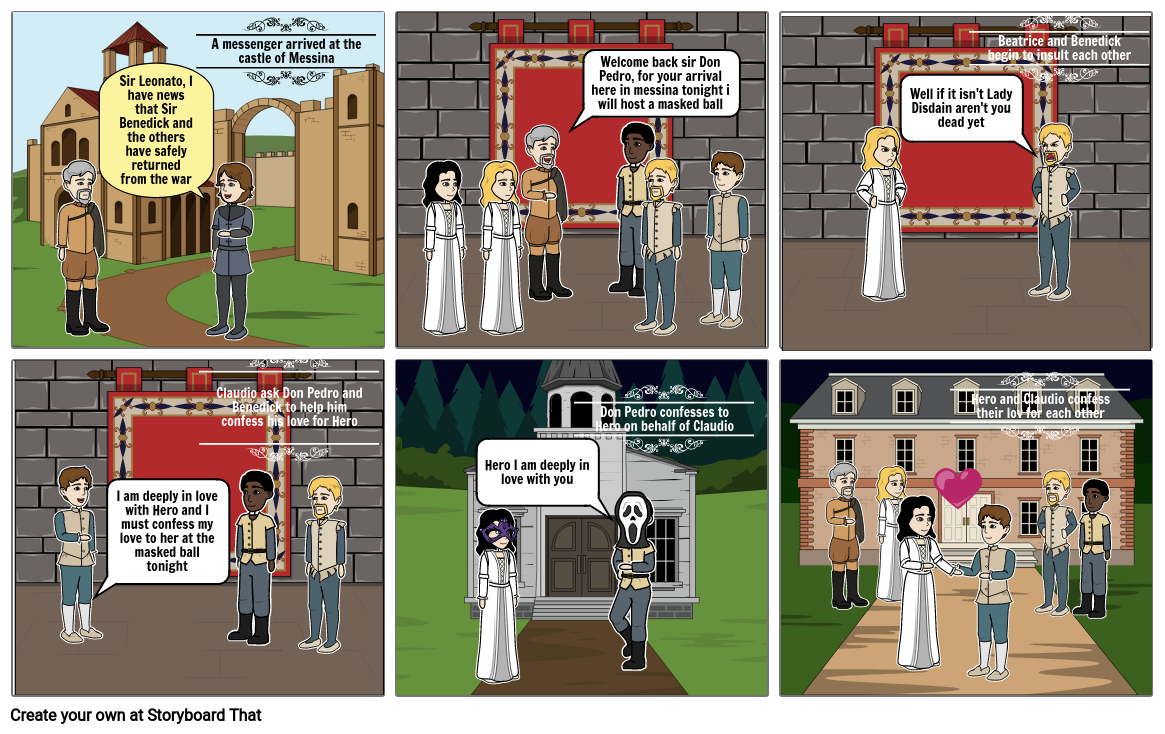 Much Ado About Nothing Storyboard by ariana12o