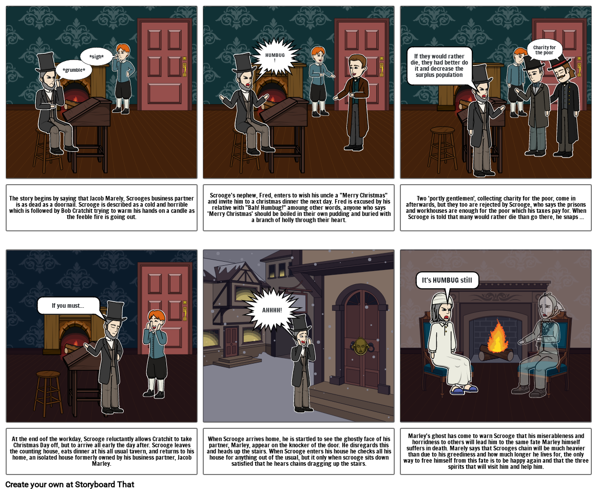 Christmas carol - stave 1 Storyboard by artyducky