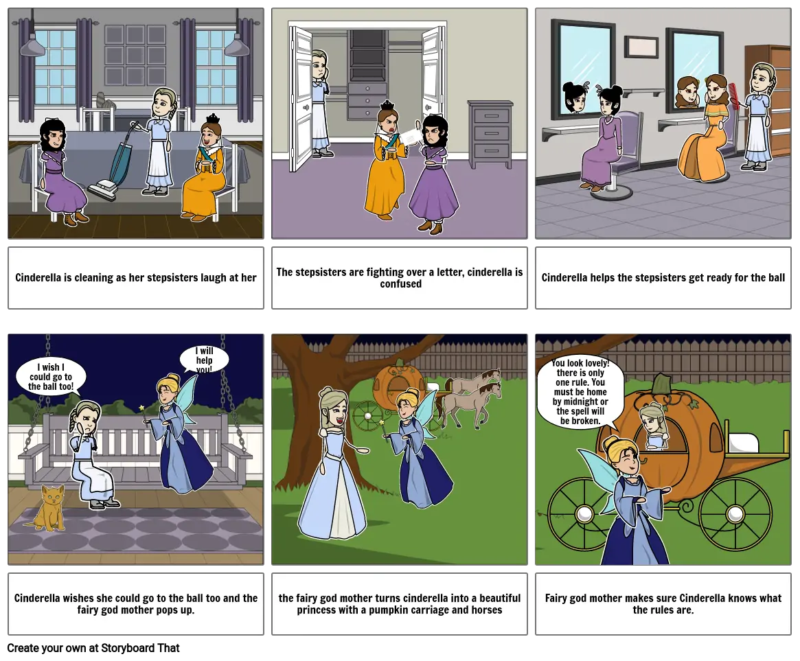 Cinderella storyboard