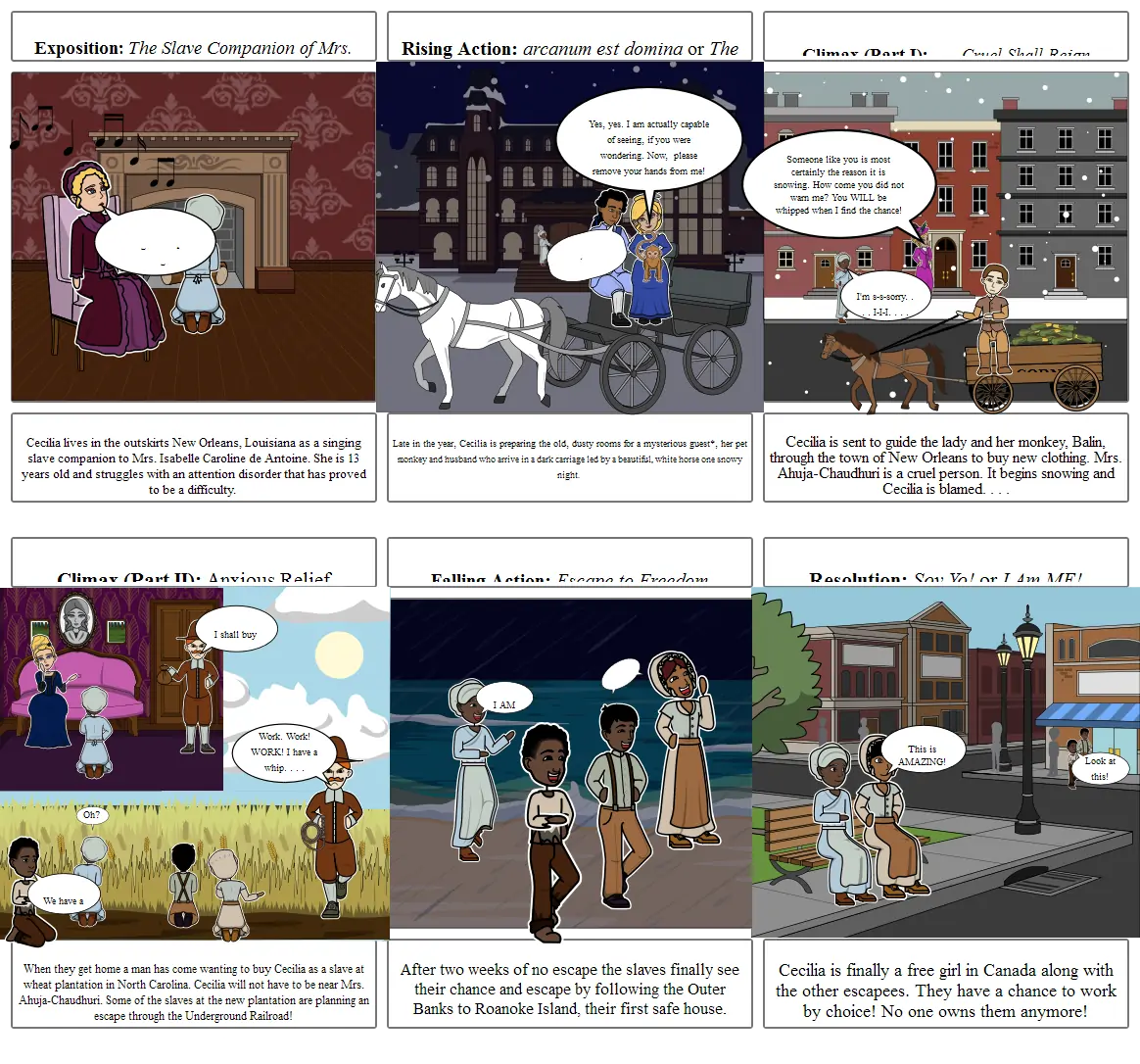 My Storyboard for the Slave Narrative - Adalia Schafrath-Craig